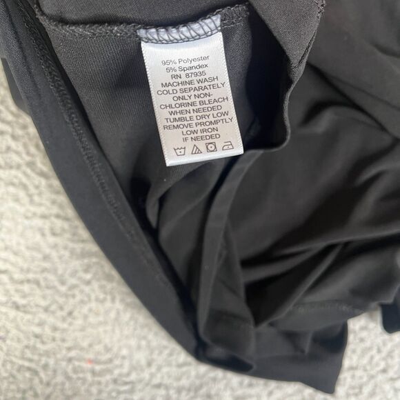 Susan Graver Weekend Blouse 1X  Black Knit 3/4 Sleeve V Neck Top Stretch - Picture 9 of 9